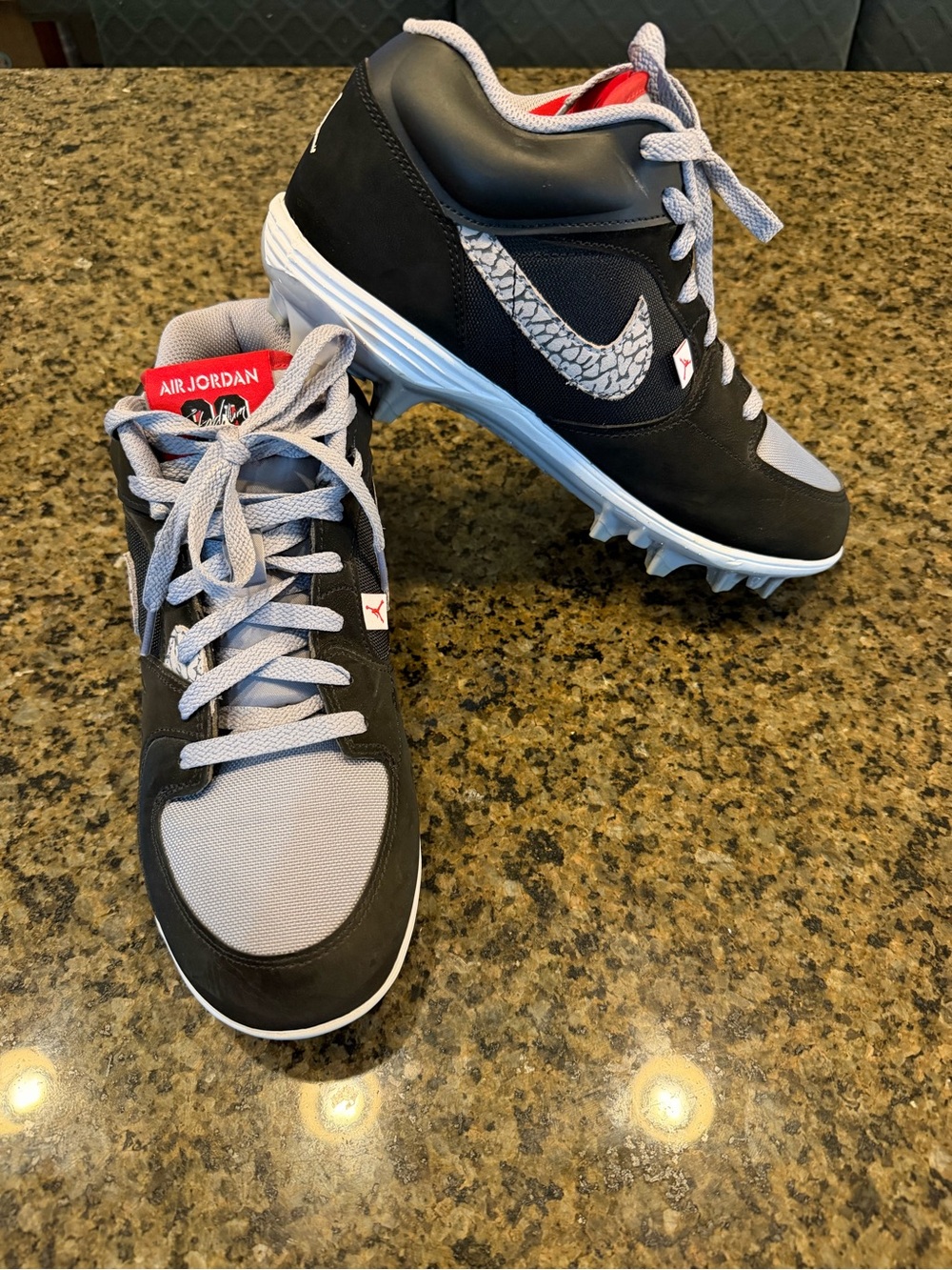 Nike Air Jordan Men’s Black, Gray and Red Golf Cleats